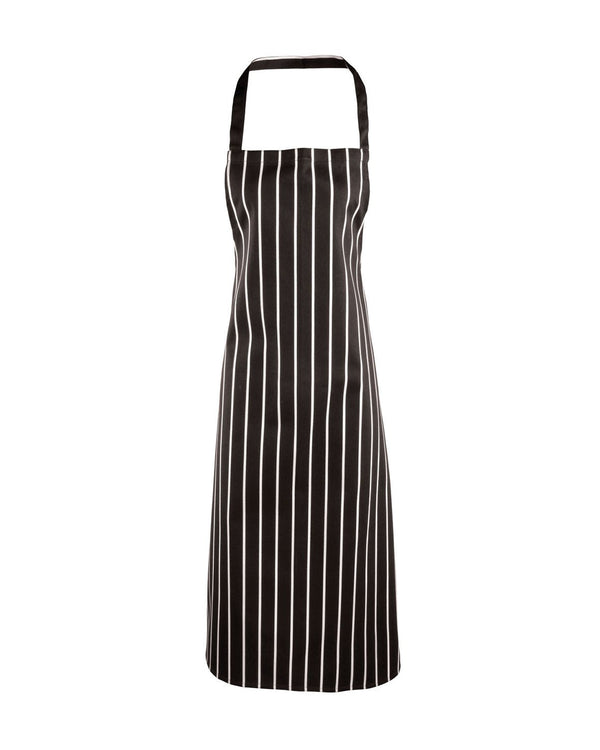Classic Stripe Bib Apron Workwear from Premier branded with your logo or Design by York Workwear promoting you and your business