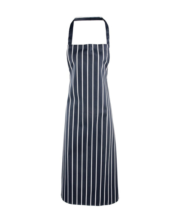 Classic Stripe Bib Apron Workwear from Premier branded with your logo or Design by York Workwear promoting you and your business