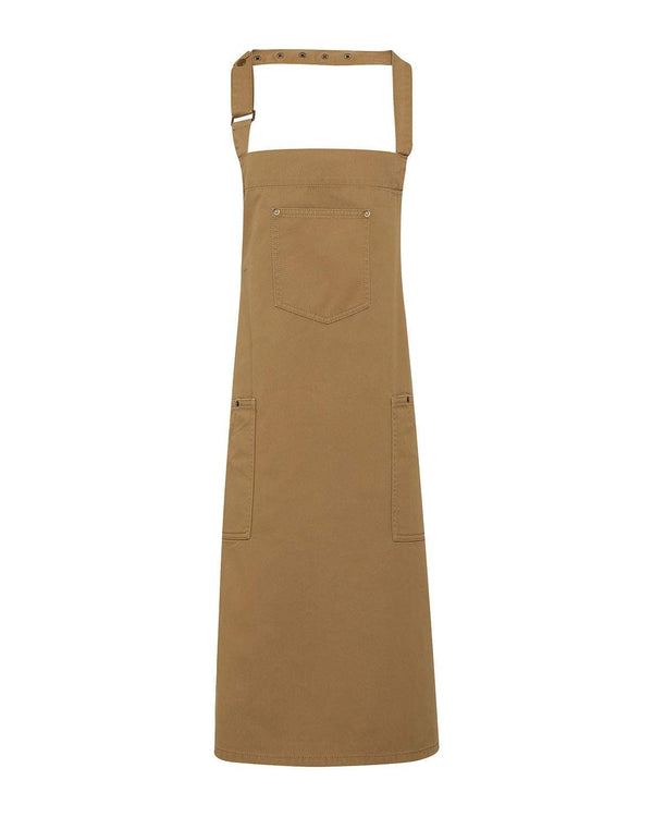 Cotton Chino Bib Apron Workwear from Premier branded with your logo or Design by York Workwear promoting you and your business
