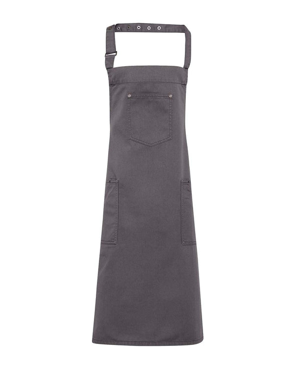Cotton Chino Bib Apron Workwear from Premier branded with your logo or Design by York Workwear promoting you and your business