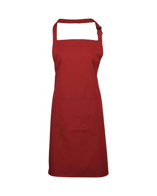 Colours Bib Apron With Pocket Workwear from Premier branded with your logo or Design by York Workwear promoting you and your business
