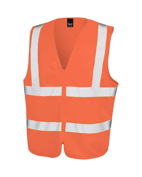 Core Safety Zip Tabard Workwear from Result branded with your logo or Design by York Workwear promoting you and your business